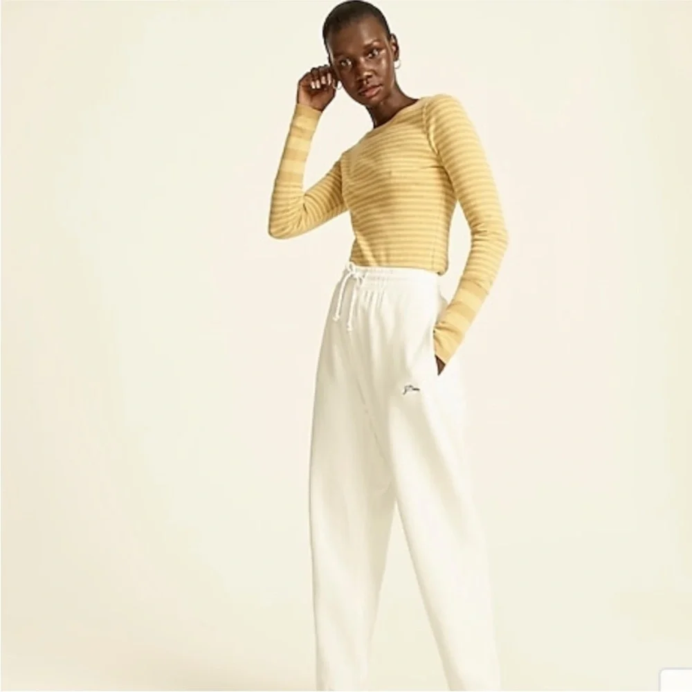 J. Crew Slim Perfect Long Sleeve Tee Long Cuffs Yellow Haze Muted Small